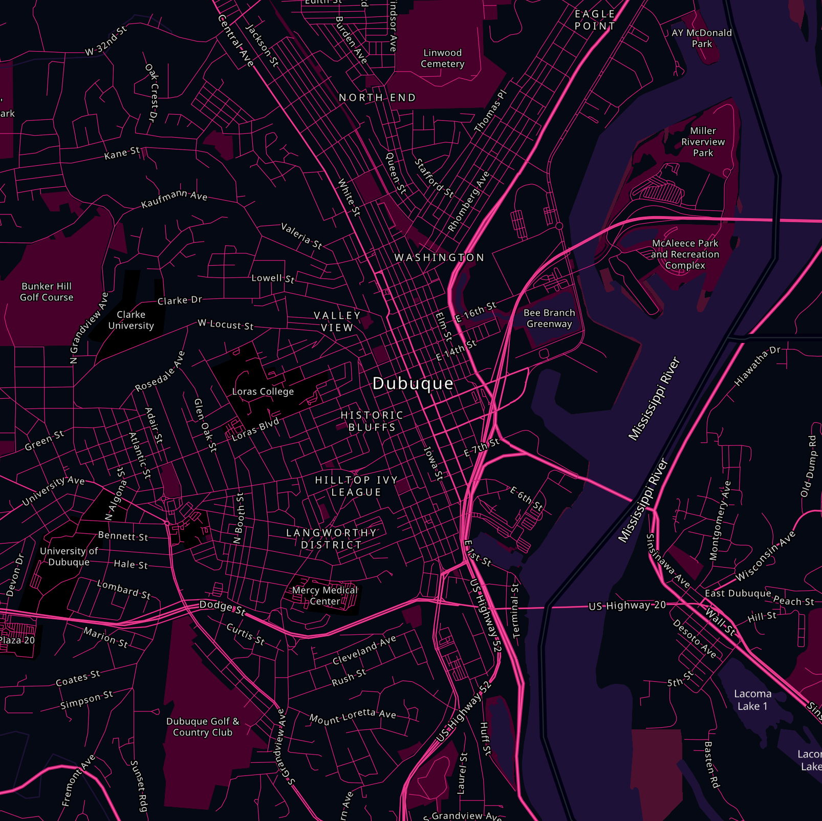 Map of Dubuque